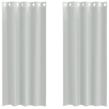 Vidaxl Voile zavese z vponkami 2 kosa svetlo siva 140x225 cm
