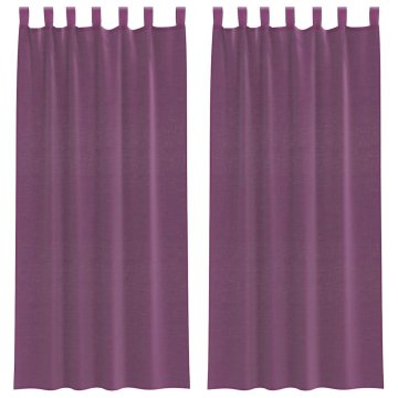 Vidaxl Voile zavese z zanke 2 kosa vijolična 140x245 cm