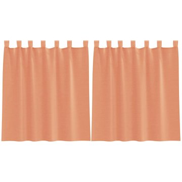 Vidaxl Voile zavese z zankami 2 kosa Terakota 140x140 cm