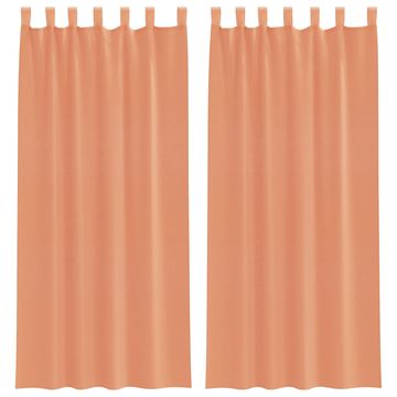 Vidaxl Voile zavese z zankami 2 kosa Terakota 140x245 cm