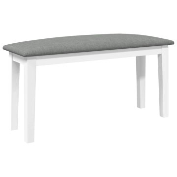 Vidaxl klop 90 cm Bela masivna lesena guma