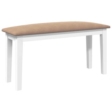 Vidaxl klop 90 cm Bela masivna lesena guma