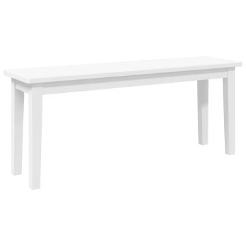 Vidaxl klop 110 cm Bela masivna lesena guma