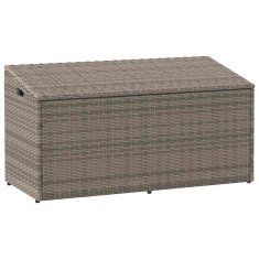 Vidaxl Vrtna shranjevalna škatla siva 110x50x58 cm poli ratan