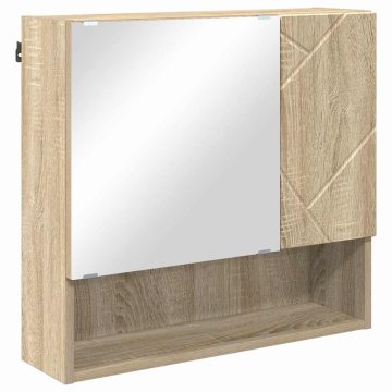 Vidaxl Ogledalna omara Sonoma hrast 59 x 17 x 55 cm Inženirski les