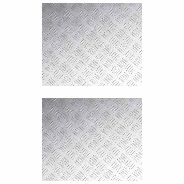 Vidaxl Stopnice 2 kos 60 x 50 cm srebrna Aluminij Pravokotna