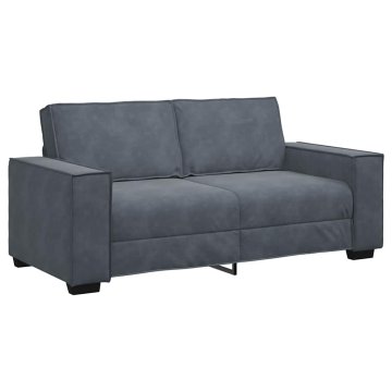 Vidaxl Dvosed temno siv 180x78x84 cm žamet