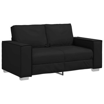 Vidaxl Dvosobni kavč Črna 160 cm Umjetno usnje