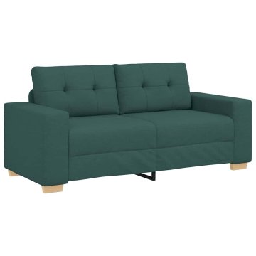 Vidaxl Dvosed temno zelen 180x77x82 cm blago