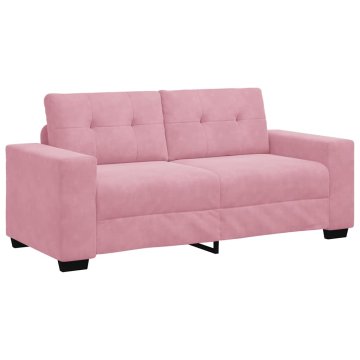 Vidaxl Dvosed roza 180x77x82 cm žamet