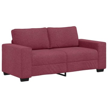 Vidaxl Dvosed vinsko rdeč 180x77x82 cm blago