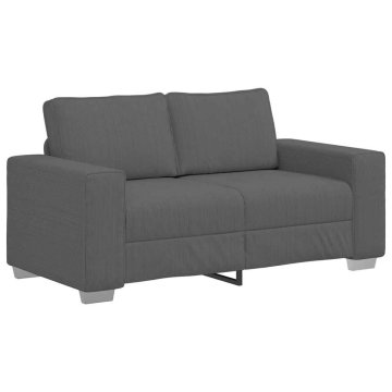 Vidaxl Dvosed temno siv 160x77x82 cm žametno blago