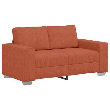 Vidaxl Dvosed rdeče oranžen 160x77x82 cm žametno blago