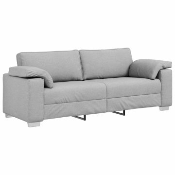 Vidaxl 3-sedežna sedežna Oblačno siva 220 cm blago