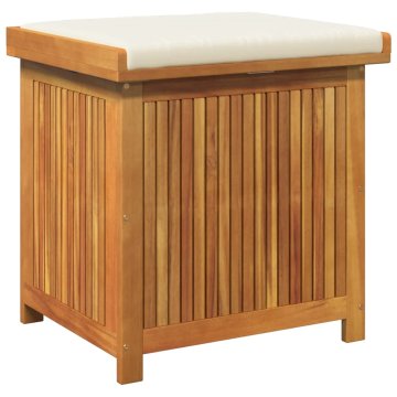 Vidaxl Zunanja škatla za blazine 60x50x61 cm trden akacijev les