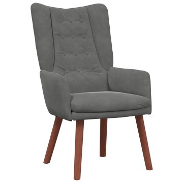 Vidaxl fotelj Temno siva 63 x 67 x 94 cm Žamet