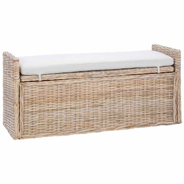 Vidaxl Klop s prostorom za shranjevanje GENDT Naravna 110 x 40 x 50 cm