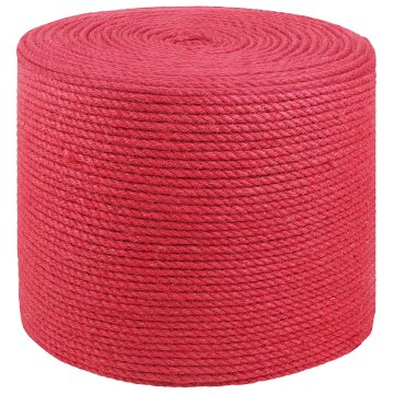 Vidaxl Vrv iz jute 6 mm Rdeča 100% Tossa jute