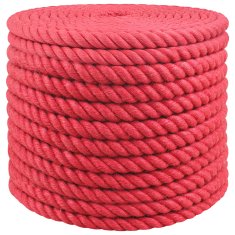 Vidaxl Vrv iz jute 16 mm Rdeča 100% Tossa jute