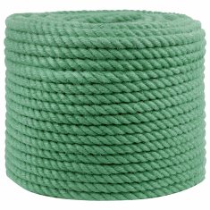 Vidaxl Vrv iz jute 14 mm Zelena 100% Tossa jute