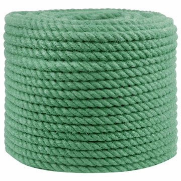 Vidaxl Vrv iz jute 12 mm Zelena 100% Tossa jute