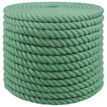 Vidaxl Vrv iz jute 20 mm Zelena 100% Tossa jute