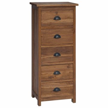 Vidaxl Predalni šafka Naravna 45 x 35 x 110 cm Trden tikov les