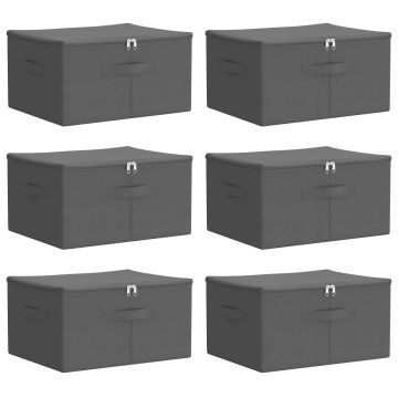 Vidaxl Shranjevalna škatla 6 kos Netkano blago 43 x 34 x 23 cm 33,6 L