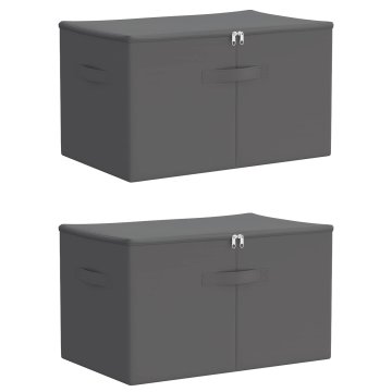 Vidaxl Shranjevalna škatla 2 kos Netkano blago 55 x 35 x 32 cm 61,6 L