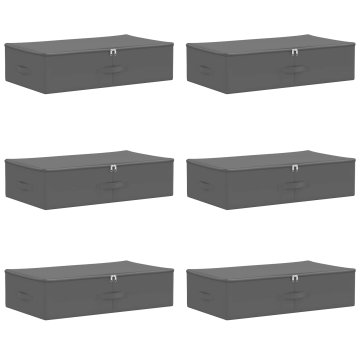 Vidaxl Shranjevalna škatla 6 kos Netkano blago 70 x 40 x 18 cm 50,4 L
