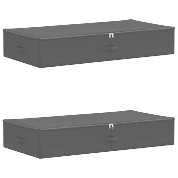 Vidaxl Shranjevalna škatla 2 kos Netkano blago 100 x 50 x 18 cm 90 l