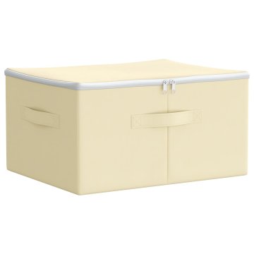 Vidaxl Shranjevalna škatla Netkano blago 43 x 34 x 23 cm 33,6 L Krem