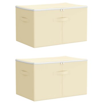 Vidaxl Shranjevalna škatla 2 kos Netkano blago 55 x 35 x 32 cm 61,6 L