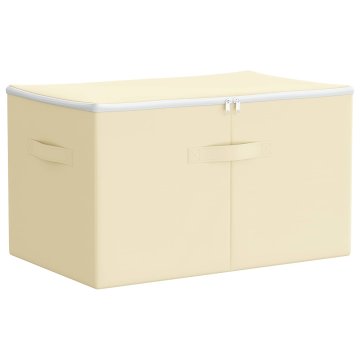Vidaxl Shranjevalna škatla Netkano blago 55 x 35 x 32 cm 61,6 L Krem