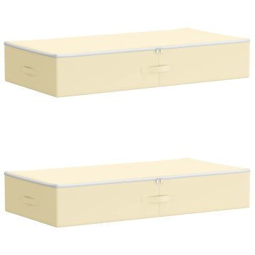 Vidaxl Shranjevalna škatla 2 kos Netkano blago 100 x 50 x 18 cm 90 l