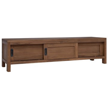 Vidaxl TV omarica 110 x 30 x 30 cm Trden tikov les Naravna