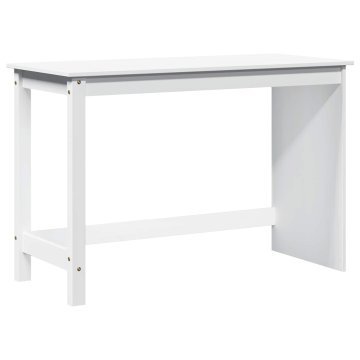 Vidaxl Miza MOSS Bela 112 x 50 x 75 cm Masivno borovo les