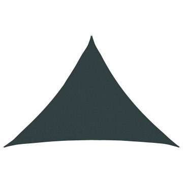 Vidaxl Senčna platna 7 x 5 x 5 m HDPE Trikotna Temno zelena