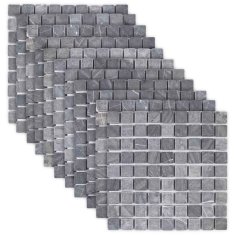 Vidaxl Mozaik ploščice Siva 30 x 30 cm Marmor