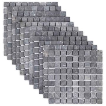 Vidaxl Mozaik ploščice Siva 30 x 30 cm Marmor