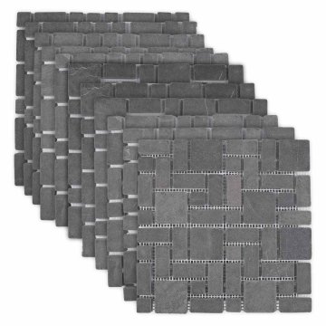 Vidaxl Mozaik ploščice Siva 30 x 30 cm Marmor