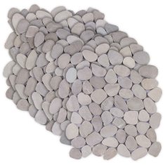 Vidaxl Pebble ploščice Taupe 30 x 30 cm Rečni prod