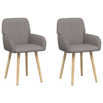 Vidaxl Jedilni stoli 2 kos Blago Taupe 56,5 x 50 x 87,5 cm