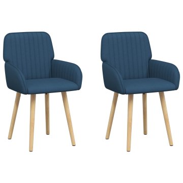 Vidaxl Jedilni stoli 2 kos Blago Modra 56,5 x 50 x 87,5 cm