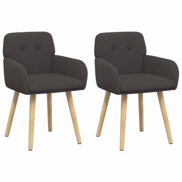 Vidaxl Jedilni stoli 2 kos Bouclé Temno siva 59 x 56,5 x 85 cm