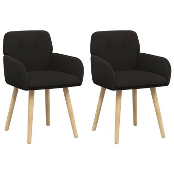 Vidaxl Jedilni stoli 2 kos Bouclé Črna 59 x 56,5 x 85 cm