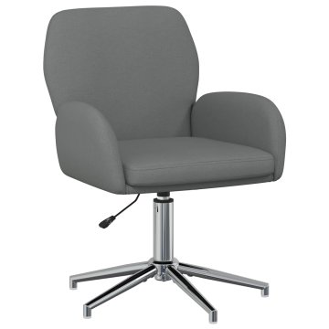 Vidaxl vrtljiva pisarniška stol Blago 54 x 58 x 90 cm Temno siva