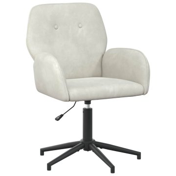 Vidaxl vrtljiva pisarniška stol Žamet 54 x 55 x 90 cm Krem
