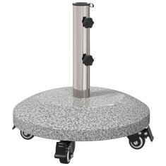Vidaxl Osnova za dežnik iz granita s kolesi za palice premera 4-5 cm