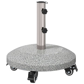 Vidaxl Osnova za dežnik iz granita s kolesi za palice premera 4-5 cm